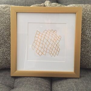 Gold frame wall art